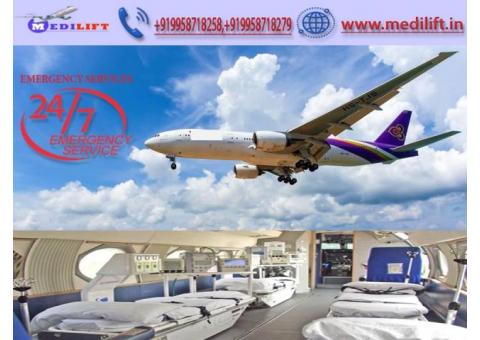 Hire Finest Air Ambulance Service in Dibrugarh with Doctor